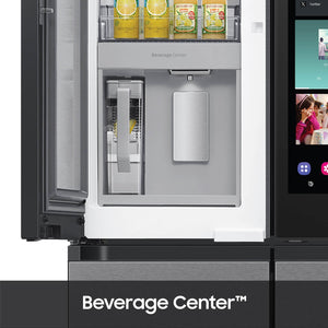 Samsung Bespoke Standard-Depth Family Hub 28.6-cu ft 4 -Door Smart Compatible French Door Refrigerator with Dual Ice Maker with Water Dispenser and Door within Door ( Stainless steel ) ENERGY STAR Certified