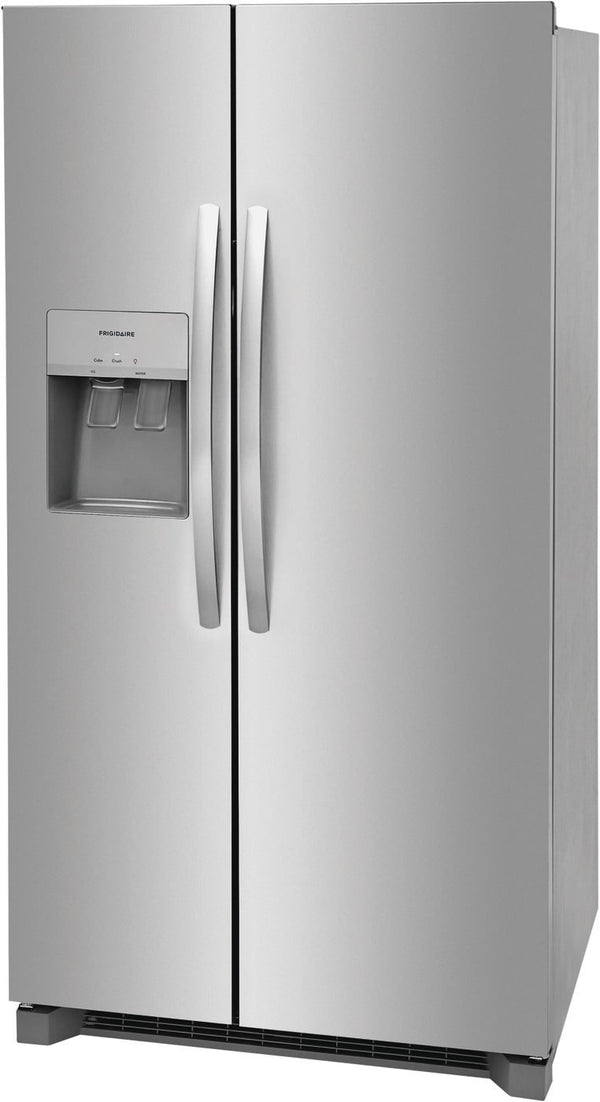 Frigidaire 25.6-cu ft Side-by-Side Refrigerator with Ice Maker ,Water and Ice Dispenser ( Fingerprint Resistant Stainless Steel ) ENERGY STAR Certified