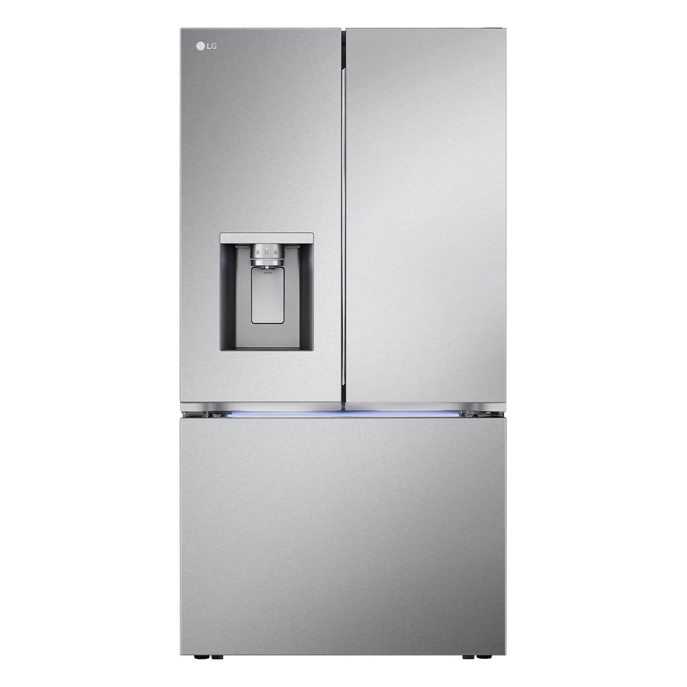 LG Counter-Depth MAX and 4 Types of Ice 25.5-cu ft 3 -Door Smart Compatible French Door Refrigerator with Dual Ice Maker with Water and Ice Dispenser ( PrintProof Stainless Steel ) ENERGY STAR Certified