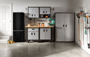 Whirlpool Garage-Ready 12.9-cu ft Counter-Depth Bottom-Freezer Refrigerator Ice Maker Optional (sold separately) ( Black ) Garage Ready