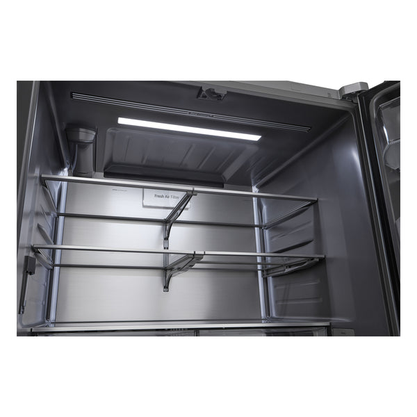 LG STUDIO Counter-Depth 26.5-cu ft 3 -Door Smart Compatible French Door Refrigerator with Ice Maker with Water Dispenser ( PrintProof Stainless Steel ) ENERGY STAR Certified