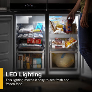 Whirlpool Counter-Depth 19.4-cu ft 4 -Door French Door Refrigerator with Ice Maker ( Fingerprint-Resistant Stainless Finish ) ENERGY STAR Certified