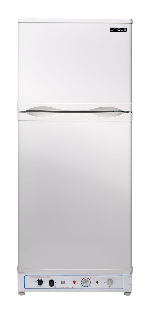 UNIQUE Propane Off-Grid 6.4-cu ft Counter-Depth Top-Freezer Refrigerator ( White )