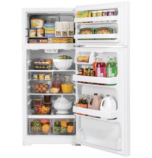 GE 16.6-cu ft Top-Freezer Refrigerator ( White )