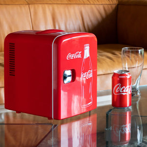 Coca-Cola Classic Coke Bottle 4L 6 Can Portable Cooler 0.14-cu ft ( Red, White )