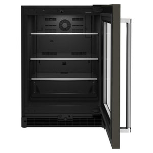 KitchenAid 5.2-cu ft Built-In Mini Fridge ( Black Stainless Steel with PRINTSHIELD )
