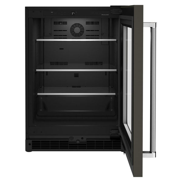 KitchenAid 5.2-cu ft Built-In Mini Fridge ( Black Stainless Steel with PRINTSHIELD )