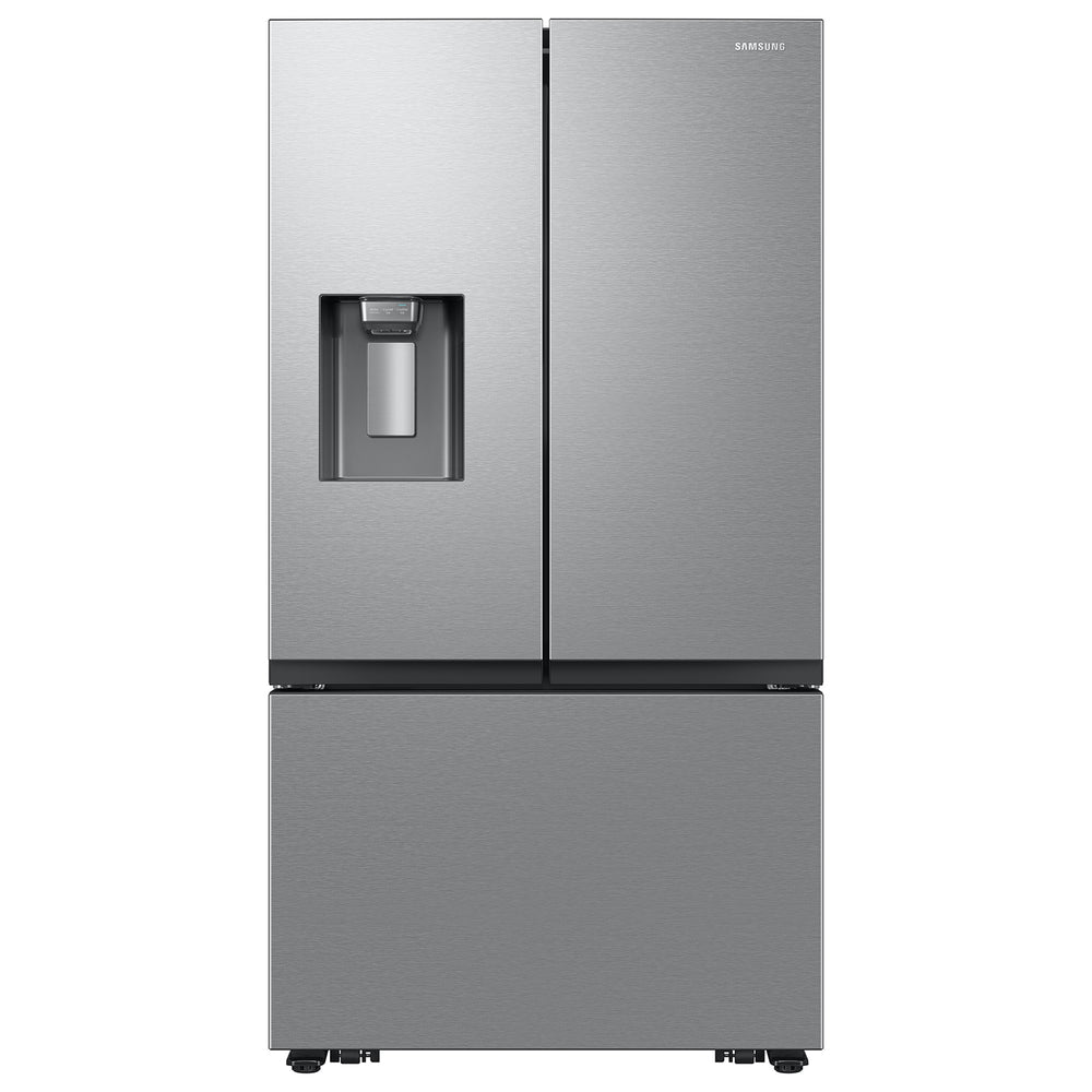 Samsung Standard-Depth Mega Capacity 30.5-cu ft 3 -Door Smart Compatible French Door Refrigerator with Ice Maker with Water and Ice Dispenser ( Fingerprint Resistant Stainless Steel ) ENERGY STAR Certified