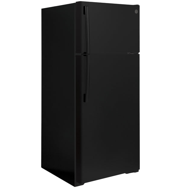 GE 17.5-cu ft Top-Freezer Refrigerator ( Black )