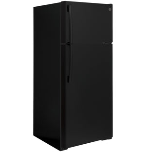 GE 17.5-cu ft Top-Freezer Refrigerator ( Black ) ENERGY STAR Certified