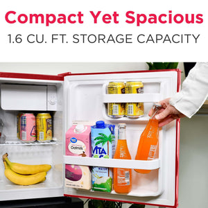 Frigidaire 1.6-cu ft Mini Fridge with Freezer ( Red )