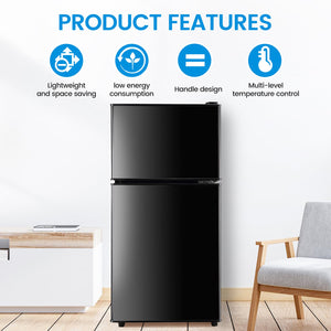 Jeremy Cass 3.5-cu ft Mini Fridge with Freezer ( Black ) ENERGY STAR