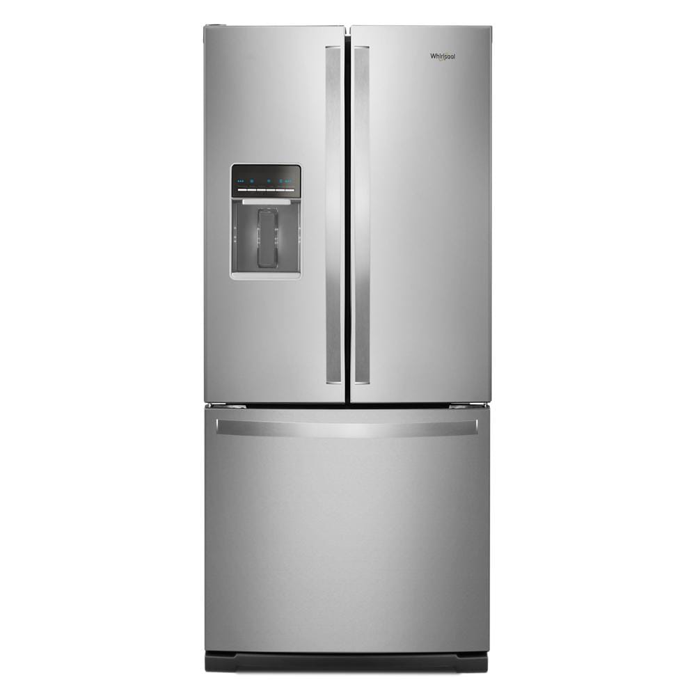 Whirlpool Standard-Depth 19.7-cu ft 3 -Door French Door Refrigerator with Ice Maker with Water Dispenser ( Fingerprint Resistant Stainless Steel )