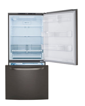 LG 25.5-cu ft Standard-Depth Bottom-Freezer Refrigerator with Ice Maker ( PrintProof Black Stainless Steel )