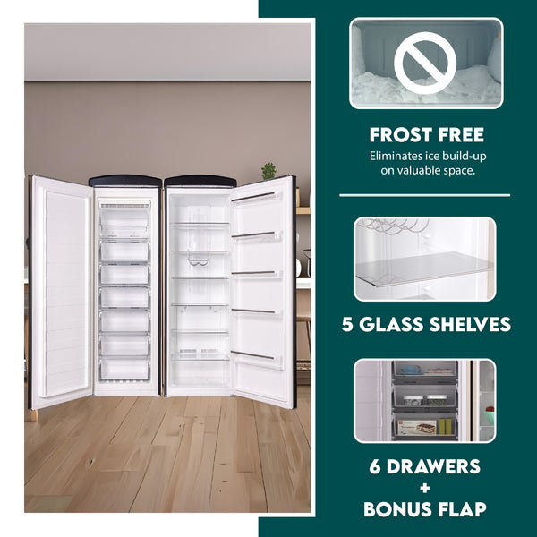 ConServ 19.42-cu ft Counter-Depth Side-by-Side Refrigerator ( Black )