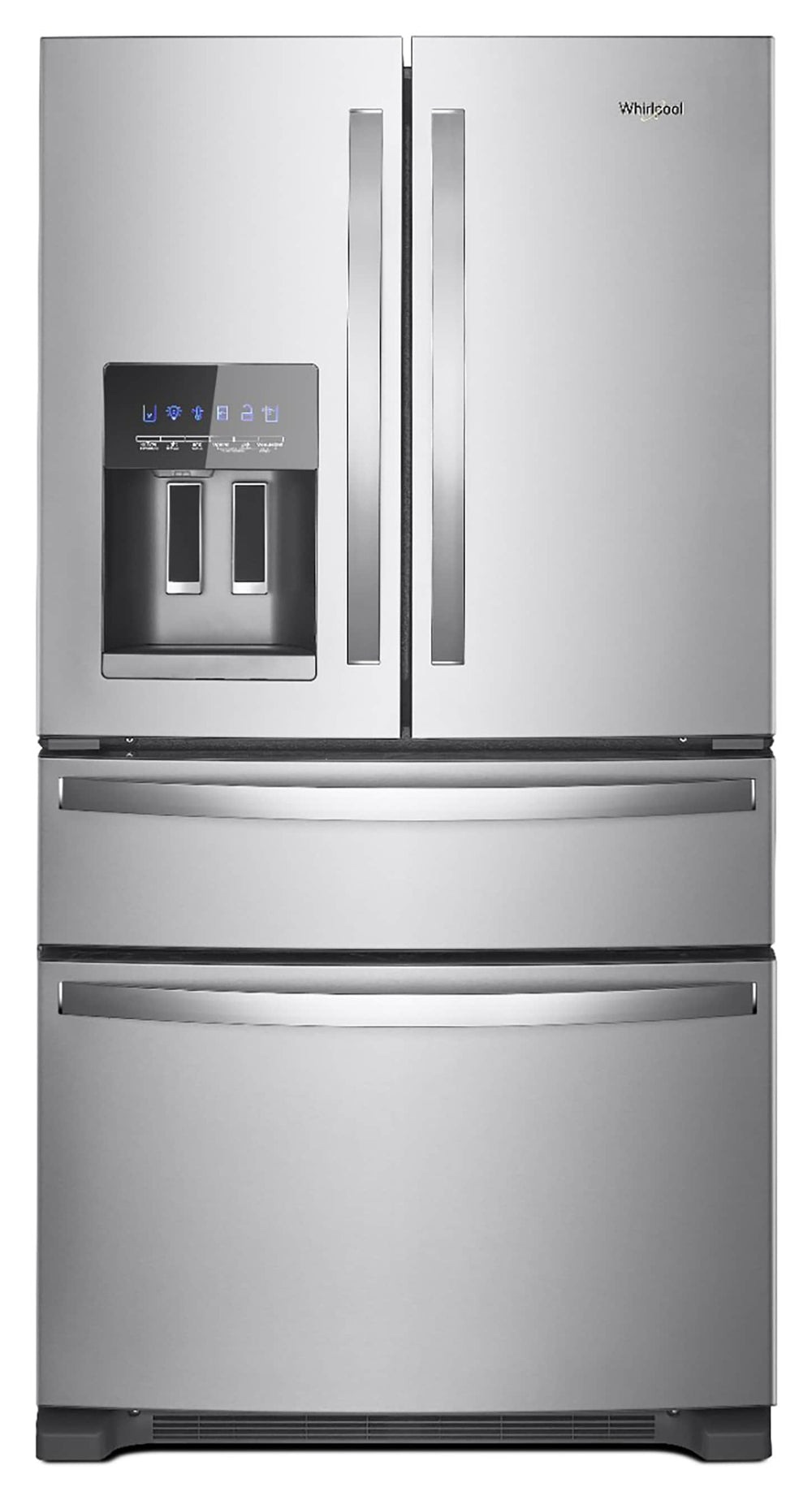 Whirlpool Standard-Depth 24.5-cu ft 4 -Door French Door Refrigerator with Ice Maker with Water and Ice Dispenser ( Stainless Steel ) ENERGY STAR Certified