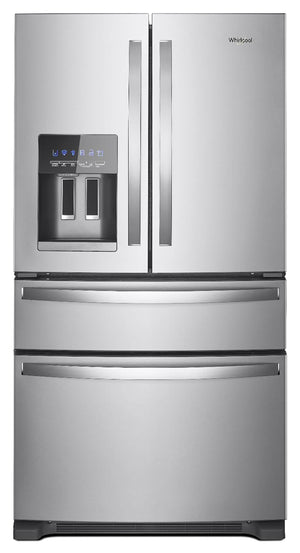 Whirlpool Standard-Depth 24.5-cu ft 4 -Door French Door Refrigerator with Ice Maker with Water and Ice Dispenser ( Stainless Steel ) ENERGY STAR Certified