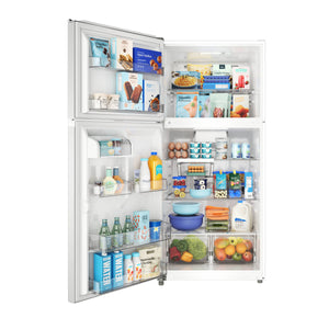 Midea Fingerprint Resistant 20.5-cu ft Top-Freezer Refrigerator ( White ) Garage Ready ENERGY STAR Certified