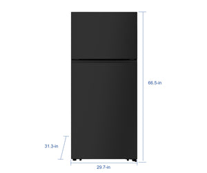 Hisense 18-cu ft Top-Freezer Refrigerator ( Black ) Garage Ready ENERGY STAR Certified