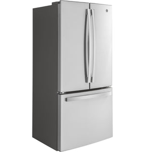 GE Counter-Depth 18.6-cu ft 3 -Door French Door Refrigerator with Ice Maker with Water Dispenser ( Stainless Steel ) ENERGY STAR Certified