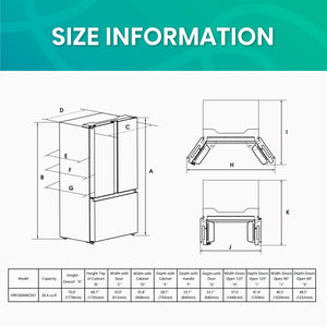 Hisense PureFlat Standard-Depth 26.6-cu ft 3 -Door French Door Refrigerator with Ice Maker with Water Dispenser ( Fingerprint resistant stainless steel ) ENERGY STAR Certified