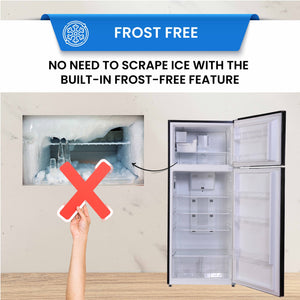 ConServ 18-cu ft Counter-Depth Top-Freezer Refrigerator with Ice Maker ( Black )