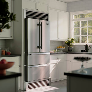 FORNO Standard-Depth Moena 19.26-cu ft 4 -Door Built-In French Door Refrigerator with Ice Maker with Ice Dispenser ( Stainless steel )