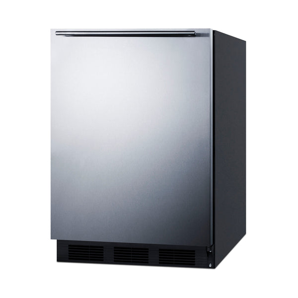 Summit Appliance 5.5-cu ft Built-In Mini Fridge ( Stainless steel door and black cabinet )