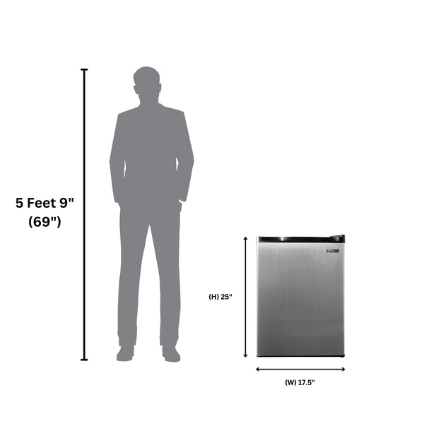 ConServ 2.6-cu ft Mini Fridge ( Stainless Steel ) Garage Ready