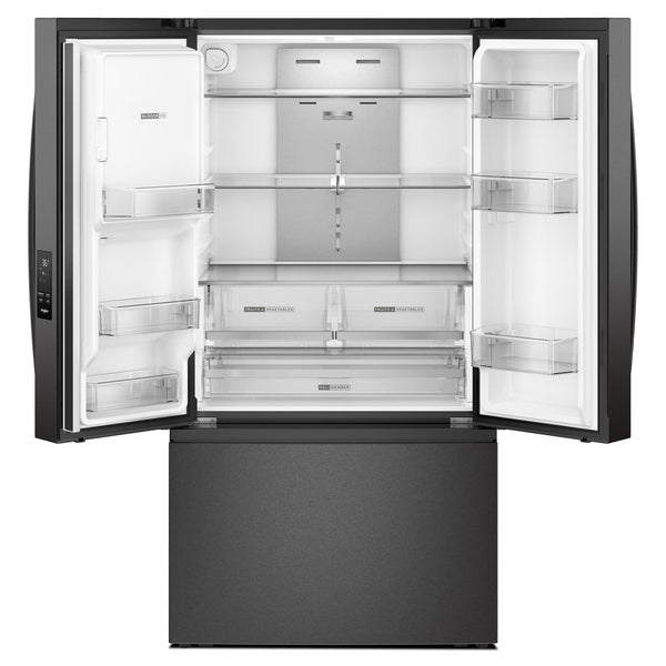 Whirlpool Standard-Depth 29.58-cu ft 3 -Door French Door Refrigerator with Dual Ice Maker with Water and Ice Dispenser ( Print Resist Black Stainless ) ENERGY STAR Certified