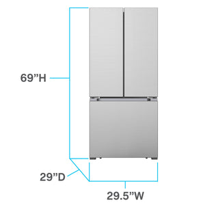 Avanti Standard-Depth 17.5-cu ft 4 -Door French Door Refrigerator ( Stainless steel )