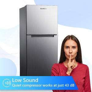 ConServ 10.1-cu ft Counter-Depth Top-Freezer Refrigerator ( Stainless Steel ) ENERGY STAR Certified