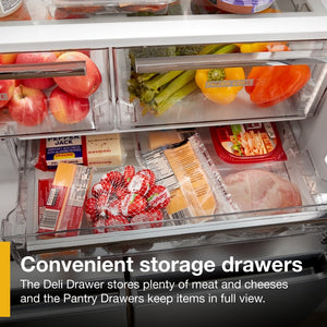 Whirlpool Counter-Depth 19.2-cu ft 4 -Door French Door Refrigerator with Ice Maker with Water and Ice Dispenser ( Fingerprint Resistant Stainless Steel )