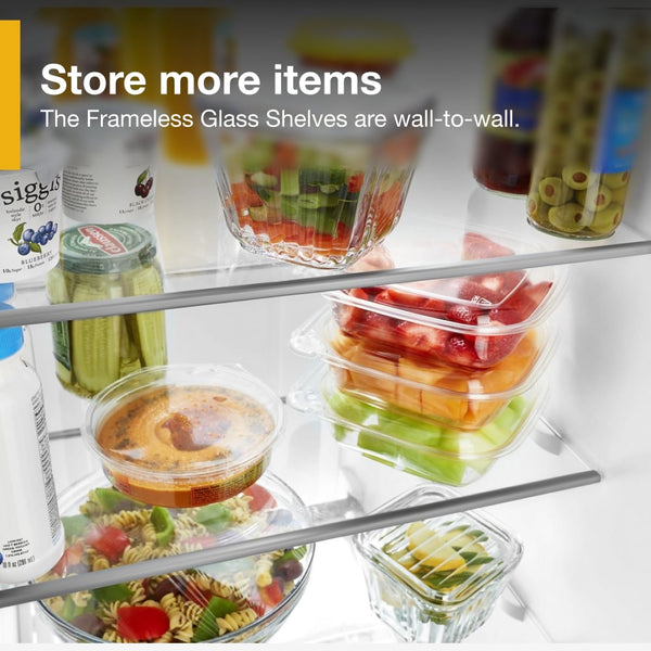 Whirlpool In-Door Can Caddy 21.4-cu ft Side-by-Side Refrigerator with Ice Maker ,Water and Ice Dispenser ( Black )