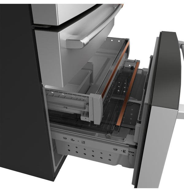 Cafe Counter-Depth 23.2-cu ft 4 -Door Smart Compatible French Door Refrigerator with Ice Maker with Water Dispenser ( Stainless Steel ) ENERGY STAR Certified