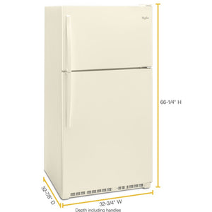 Whirlpool 20.5-cu ft Top-Freezer Refrigerator ( Biscuit )