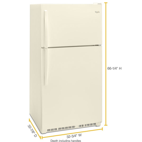 Whirlpool 20.5-cu ft Top-Freezer Refrigerator ( Biscuit )