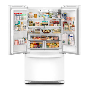 Whirlpool Standard-Depth 25.2-cu ft 3 -Door French Door Refrigerator with Ice Maker ( White ) ENERGY STAR Certified