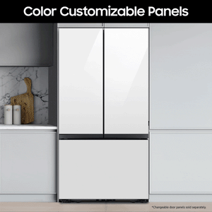 Samsung Bespoke Counter-Depth 24-cu ft 3 -Door Smart Compatible French Door Refrigerator with Dual Ice Maker with Water Dispenser ( Stainless Steel - All Panels ) ENERGY STAR Certified