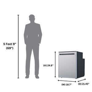 Equator Advanced Appliances 2.82-cu ft Built-In Mini Fridge with Freezer ( Silver )