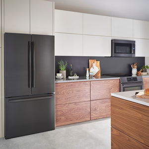 Bosch Counter-Depth 800 Series 21-cu ft 3 -Door French Door Refrigerator with Ice Maker with Water Dispenser ( Black stainless steel ) ENERGY STAR Certified