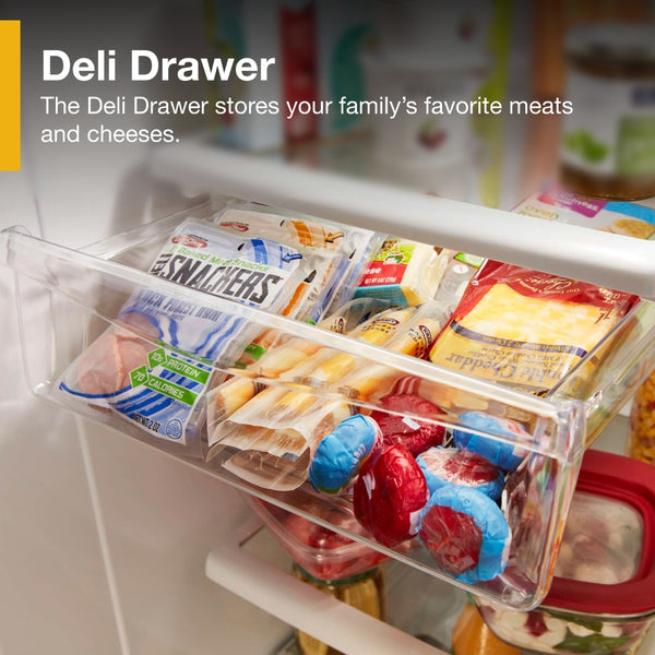 Whirlpool 22.1-cu ft Standard-Depth Bottom-Freezer Refrigerator with Ice Maker ( Fingerprint Resistant Black Stainless ) ENERGY STAR Certified