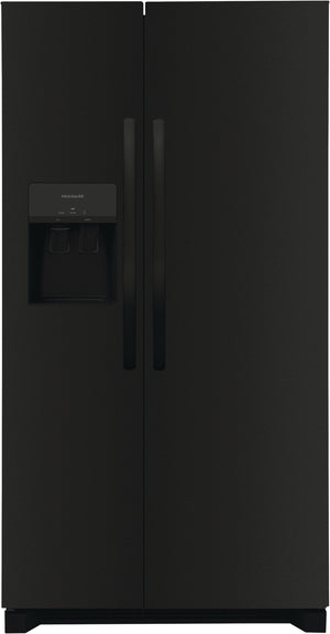 Frigidaire 25.6-cu ft Side-by-Side Refrigerator with Ice Maker ,Water and Ice Dispenser ( Black ) ENERGY STAR Certified