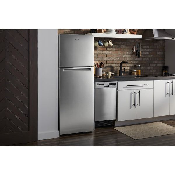 Whirlpool 12.9-cu ft Counter-Depth Top-Freezer Refrigerator Built-In ( Fingerprint Resistant Stainless Finish )