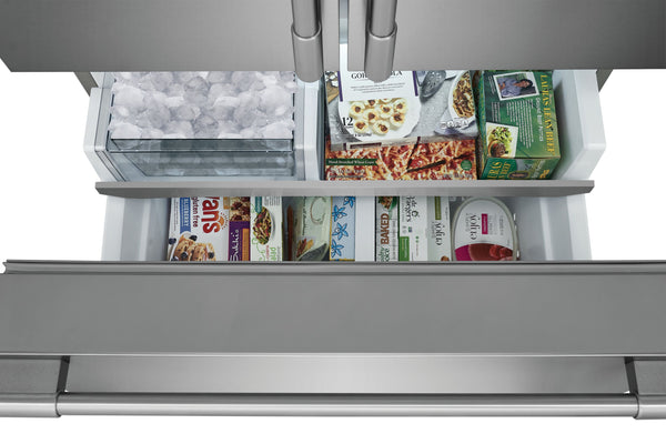 Frigidaire Professional Counter-Depth 23.3-cu ft 3 -Door French Door Refrigerator with Ice Maker with Water Dispenser ( Smudge-Proof Stainless Steel ) ENERGY STAR Certified