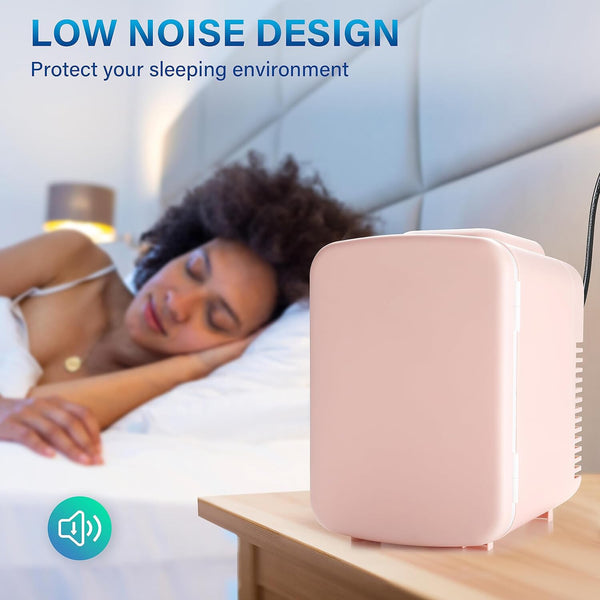 Mondawe 0.14-cu ft Mini Fridge ( Pink )