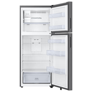 Samsung Garage Ready 17.5-cu ft Top-Freezer Refrigerator Smart Compatible with Ice Maker ( Fingerprint Resistant Stainless Steel ) Garage Ready ENERGY STAR Certified
