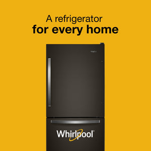 Whirlpool 22.1-cu ft Standard-Depth Bottom-Freezer Refrigerator with Ice Maker ( Fingerprint Resistant Black Stainless ) ENERGY STAR Certified