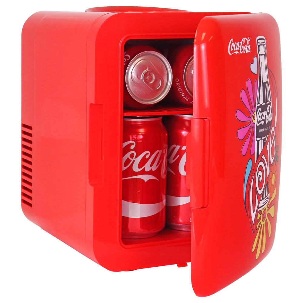 Coca-Cola Love 1971 Series 6 Can Portable 4L Cooler/Warmer 0.14-cu ft ( Red )