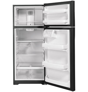 GE 17.5-cu ft Top-Freezer Refrigerator ( Black )